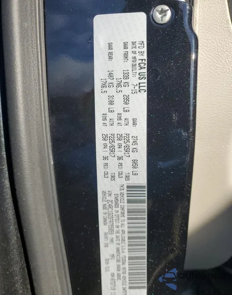 2015 Chrysler Town & Country Limited Platinum from USA, damaged, VIN 2C4RC1GG5FR755859